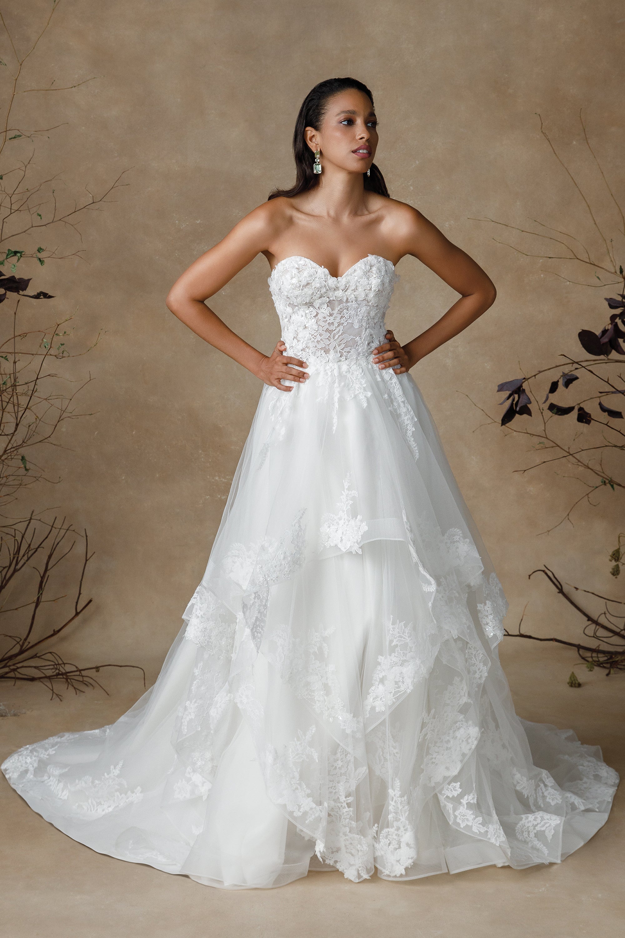 88329 - Vestido de novia Justin Alexander corte princesa de tul ...